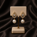 Celeste Crystal Teardrop & Pearl Drop Earrings