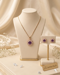 Regal Amethyst Sunburst Jewelry Set
