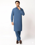 Pasha Royal Indus Soft Cotton - Medium Blue Premium Unstitched Washing Wear