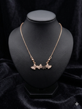 Sparkling Butterfly Trio Necklace