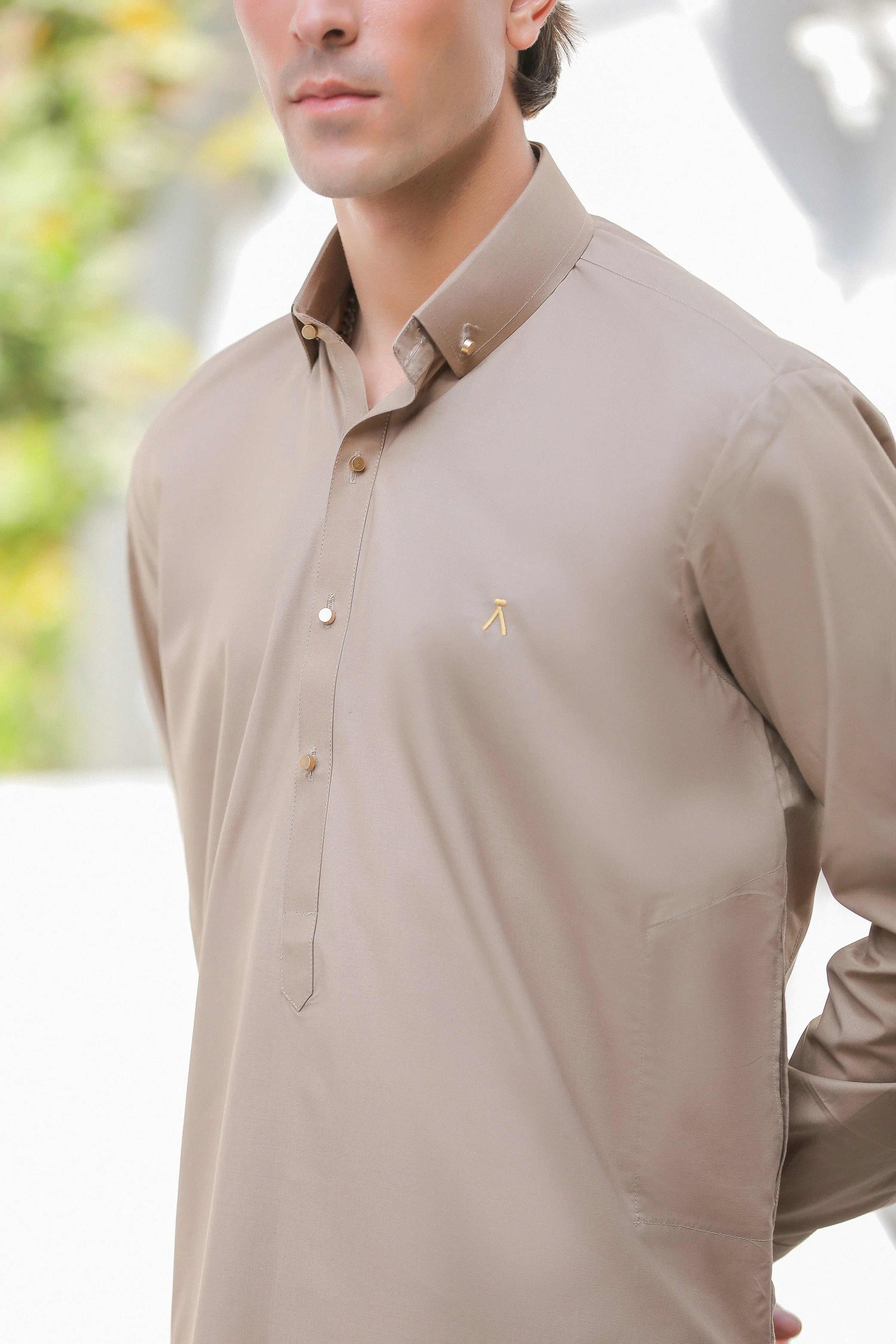 Stitched Signature Logo Shalwar Kameez for Men