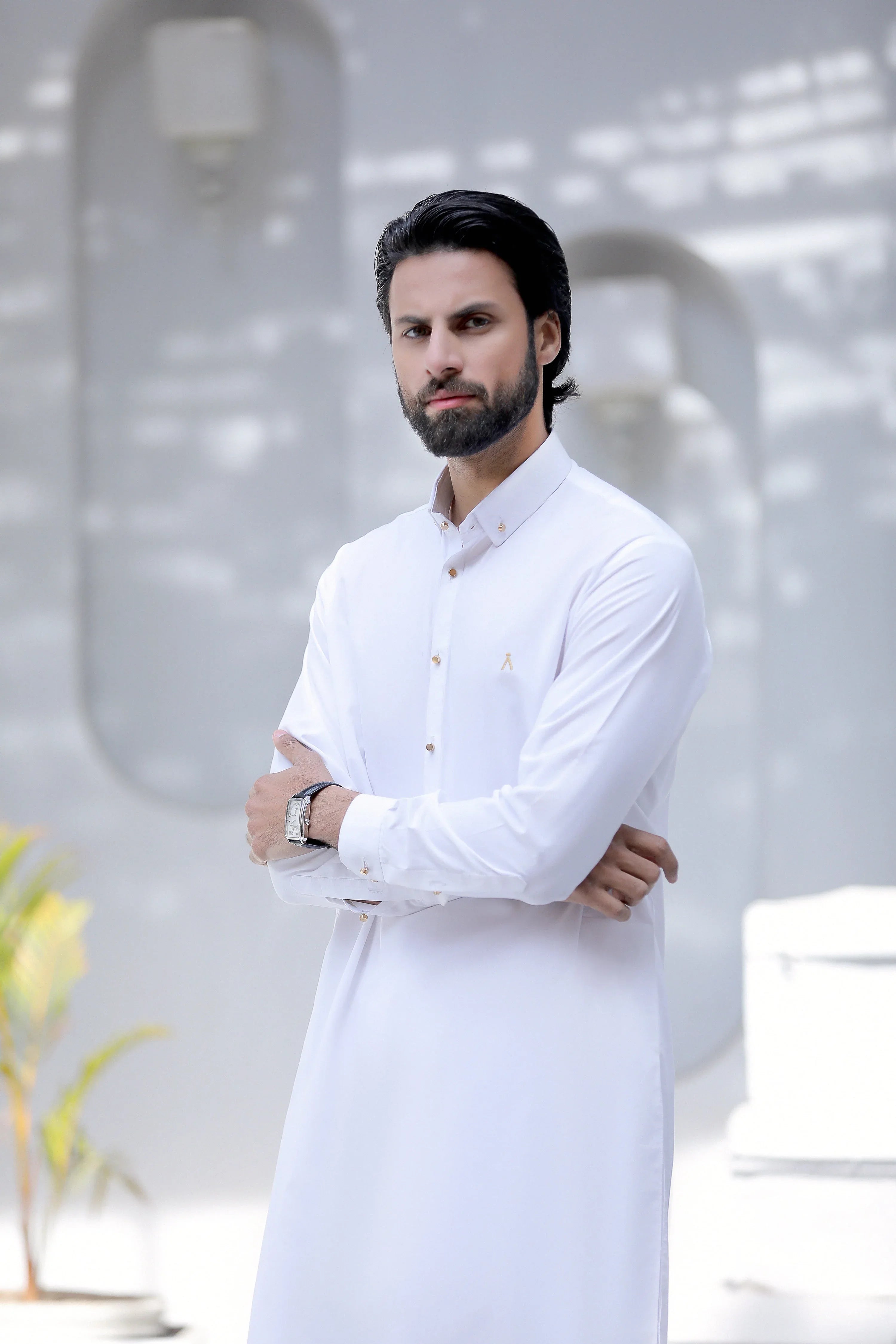 Stitched Signature Logo Shalwar Kameez for Men