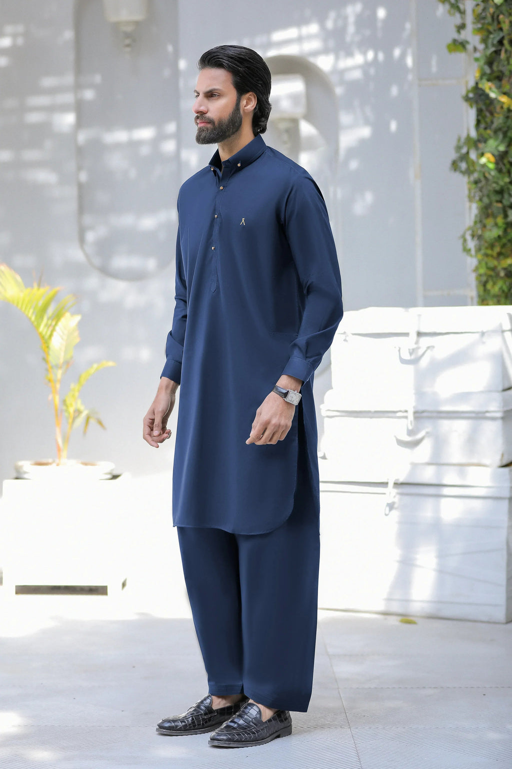 Stitched Signature Logo Shalwar Kameez for Men