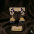 Royal Azure Filigree Jhumka Earrings