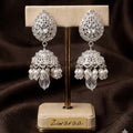 Starlight Silver Filigree Jhumka Earrings