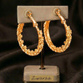 Textured Radiance Gold Hoop Earrings